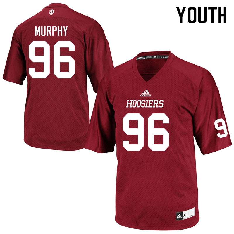 Youth #96 Caleb Murphy Indiana Hoosiers College Football Jerseys Sale-Crimson Jersey